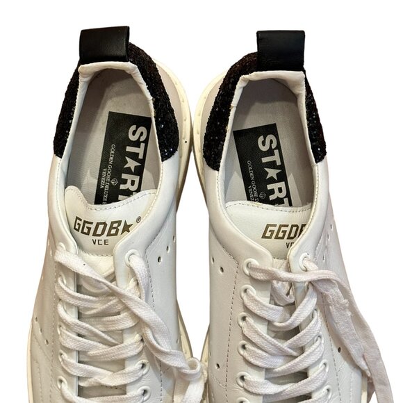 Golden Goose Deluxe Brand GGDB/Starter, White with Black Heel Accent, Size 39 - Picture 3 of 14